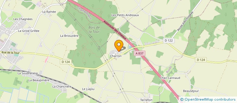 localisation de l'entreprise LES FOUGERES  BORDS