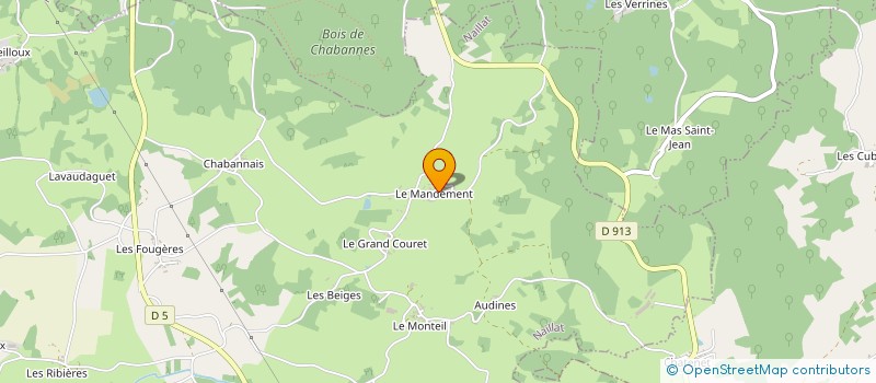 localisation de l'entreprise LES FOUGERES  NAILLAT