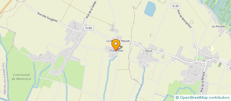 localisation de l'entreprise LES FOUGERES  MONTREUIL