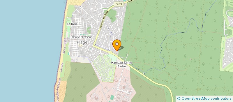 localisation de l'entreprise LES FOUGERES  BISCARROSSE