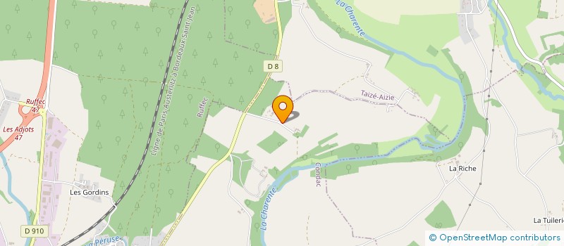 localisation de l'entreprise LES FOUGERES MORTES à CONDAC
