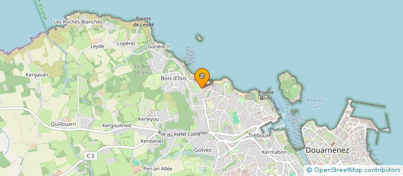 localisation de l'entreprise LES FOUGERES NEVEZ  DOUARNENEZ