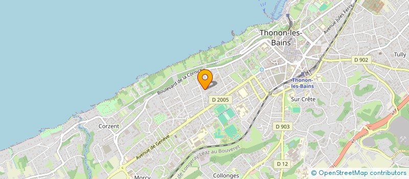 localisation de l'entreprise LES FOULEES CHABLAISIENNES à THONON-LES-BAINS