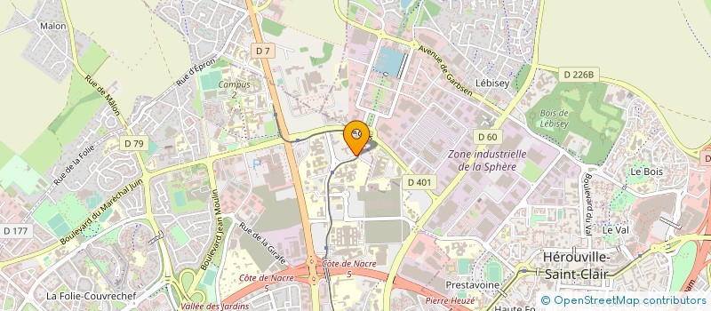 localisation de l'entreprise LES FOULEES DE L'EM à CAEN