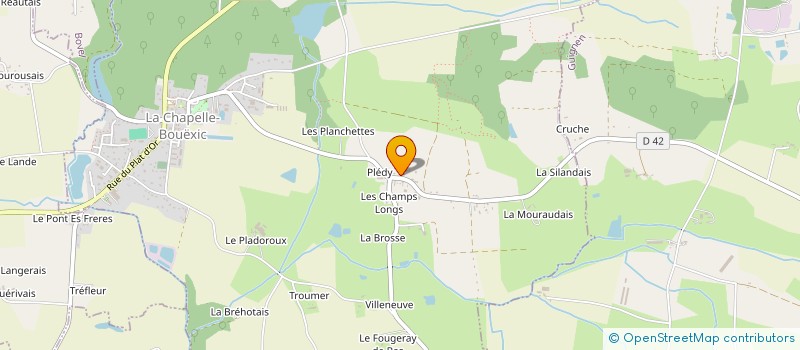 localisation de l'entreprise LES FOULEES MAURITANIENNES  LA CHAPELLE-BOUEXIC