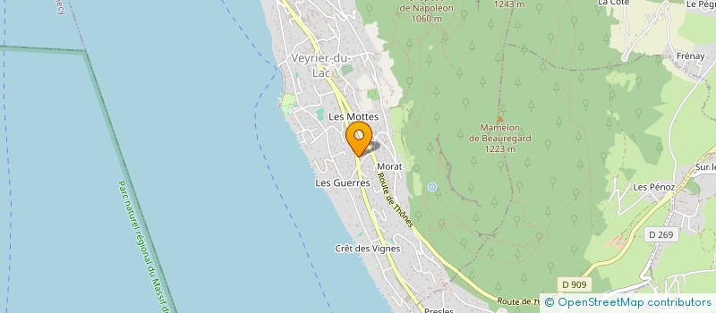 localisation de l'entreprise LES FOULQUES  VEYRIER-DU-LAC