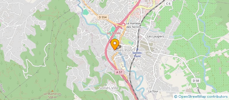 localisation de l'entreprise LES FOURCHES  SOLLIES-PONT