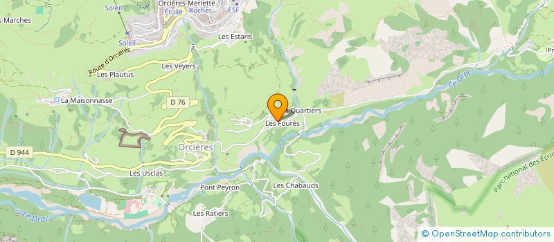 localisation de l'entreprise LES FOURES à ORCIERES