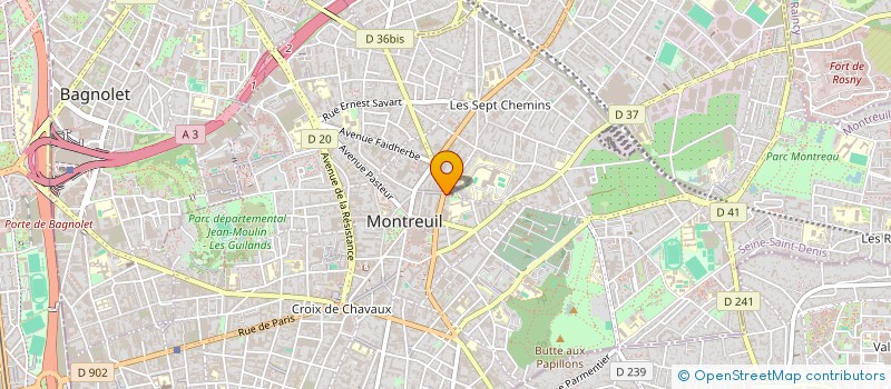 localisation de l'entreprise LES FOURMIS VERTES à MONTREUIL