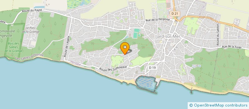 localisation de l'entreprise LES FOUS AUX PIEDS BLEUS DIT LES PIEDS BLEUS à JARD-SUR-MER
