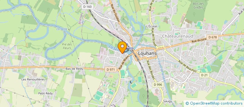 localisation de l'entreprise LES FOUS DE LA ROULETTE à LOUHANS