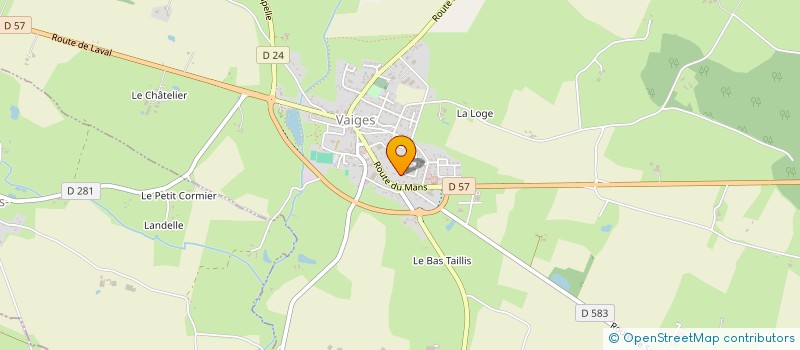 localisation de l'entreprise LES FOUS DU BATON VAIGEOIS  VAIGES