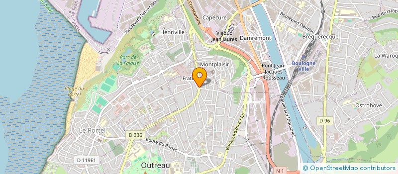 localisation de l'entreprise LES FOUS DU PION  OUTREAU