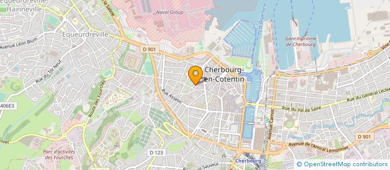 localisation de l'entreprise LES FOUS DU ROY  CHERBOURG-EN-COTENTIN