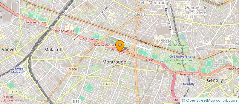 localisation de l'entreprise LES FOUS DU VOLANT à MONTROUGE