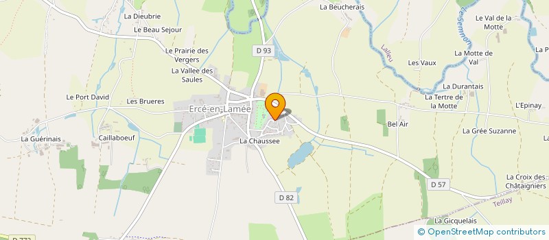 localisation de l'entreprise LES FOUS DU VOLANTS ERCE-TEILLAY  ERCE-EN-LAMEE