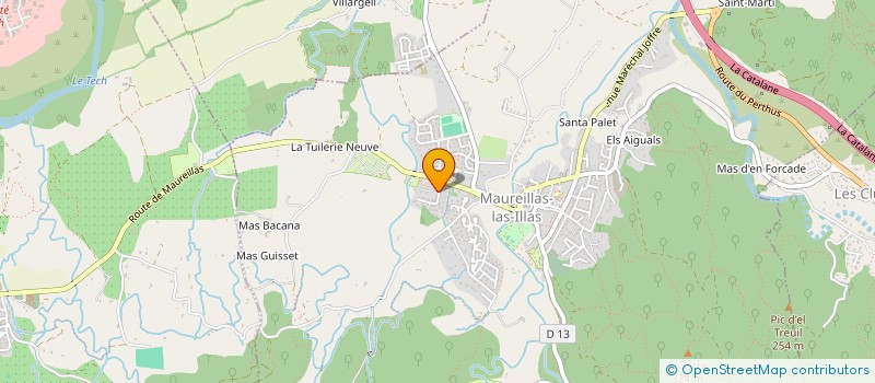 localisation de l'entreprise LES FOUS SACRES  MAUREILLAS-LAS-ILLAS