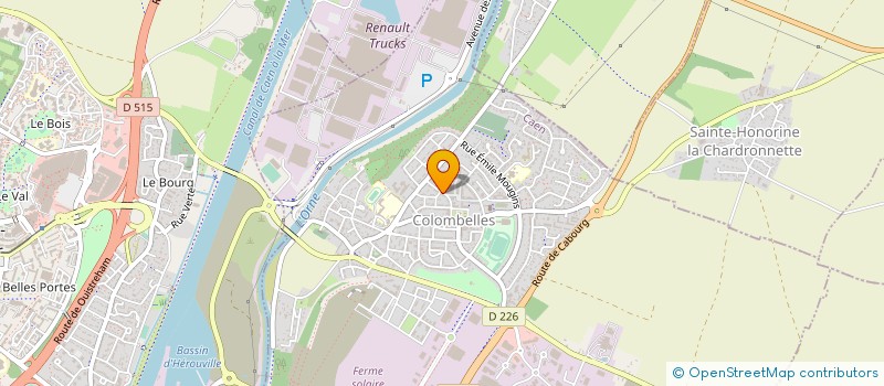 localisation de l'entreprise LES FOYERS NORMANDS  COLOMBELLES
