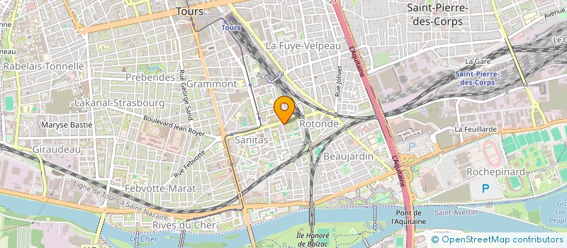 localisation de l'entreprise LES FRANCAS  TOURS