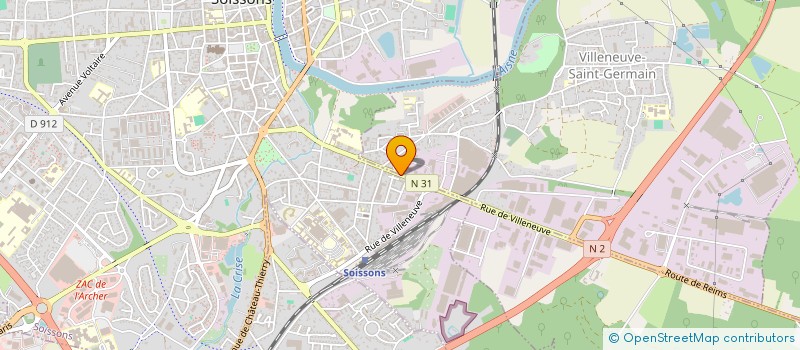 localisation de l'entreprise LES FRANCAS DE L AISNE à VILLENEUVE-SAINT-GERMAIN