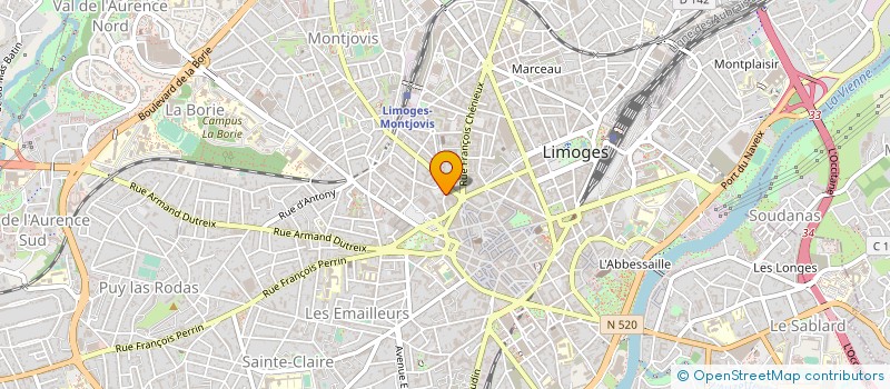 localisation de l'entreprise LES FRANCAS DE LA HAUTE VIENNE à LIMOGES