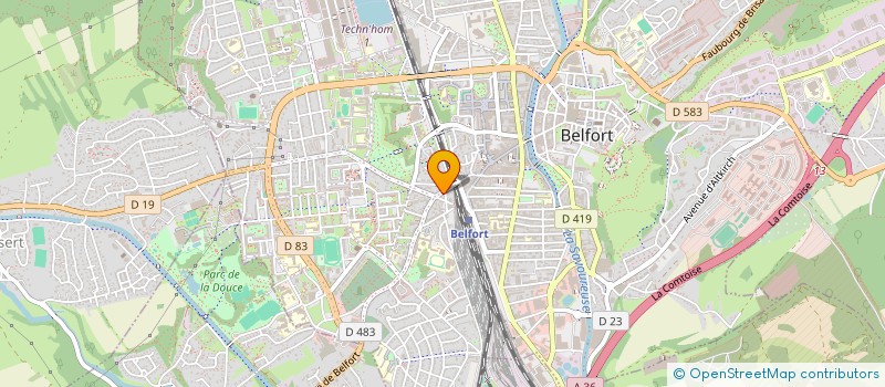 localisation de l'entreprise LES FRANCAS DU TERRITOIRE DE BELFORT à BELFORT