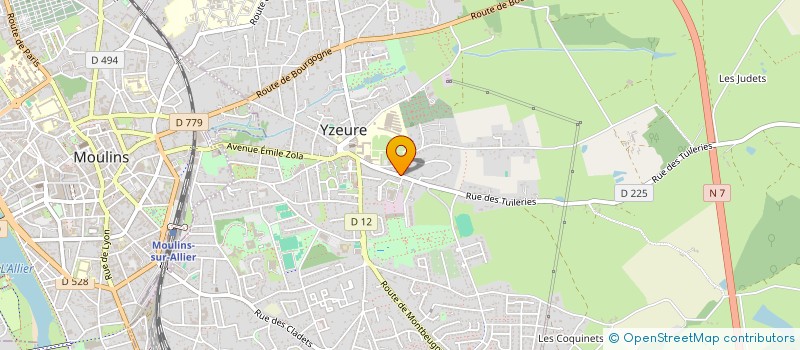 localisation de l'entreprise LES FRANCDINES  YZEURE