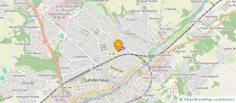 localisation de l'entreprise LES FRANCHOUILLES ARTS à LANDERNEAU