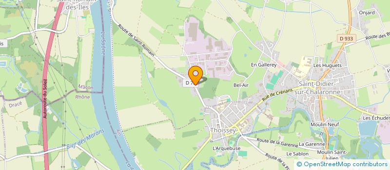 localisation de l'entreprise LES FRANCS PECHEURS DE THOISSEY MONTMERLE à SAINT-DIDIER-SUR-CHALARONNE