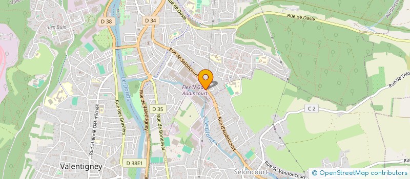 localisation de l'entreprise LES FRANGINES  AUDINCOURT