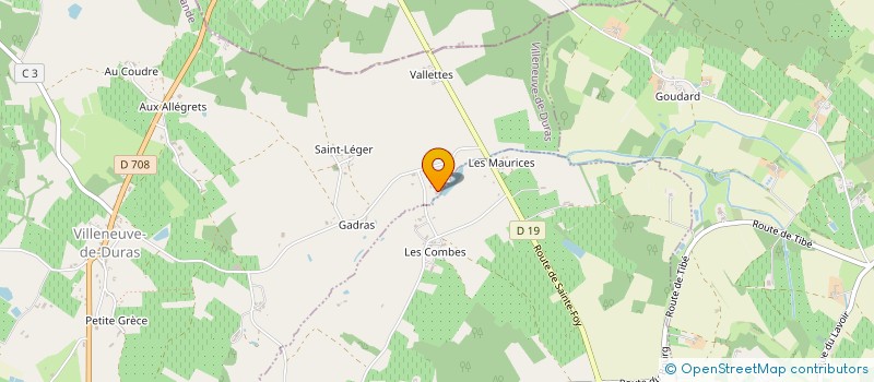 localisation de l'entreprise LES FRANGINES  VILLENEUVE-DE-DURAS