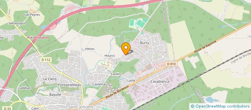 localisation de l'entreprise LES FRANGINES  SAUBION