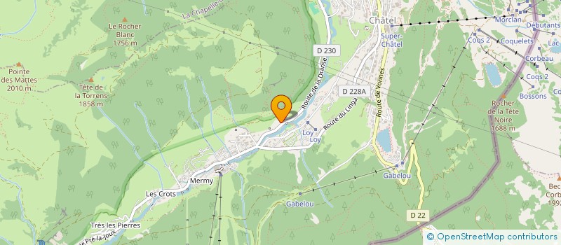 localisation de l'entreprise LES FRANGINES  CHATEL