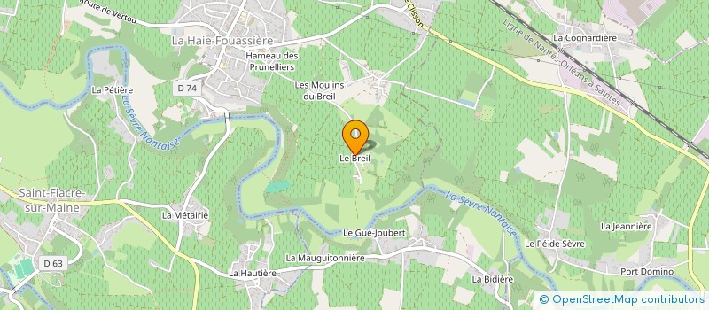 localisation de l'entreprise LES FRANGINETTES  LA HAIE-FOUASSIERE