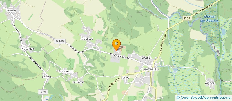 localisation de l'entreprise LES FRANGINS à CEYZERIEU