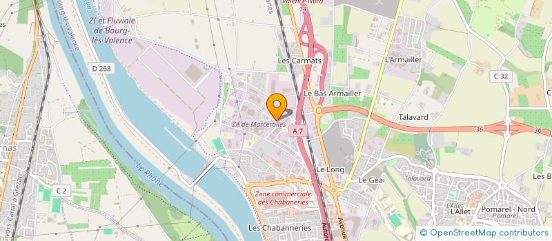 localisation de l'entreprise LES FRANGINS  BOURG-LES-VALENCE