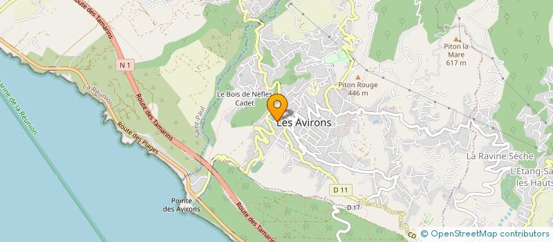 localisation de l'entreprise LES FRANGIPANIERS AVIRONNAIS à SAINT-PIERRE
