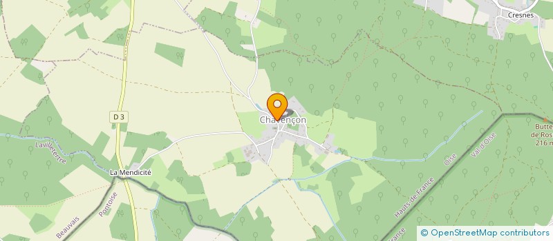 localisation de l'entreprise LES FRELONS  CHAVENCON