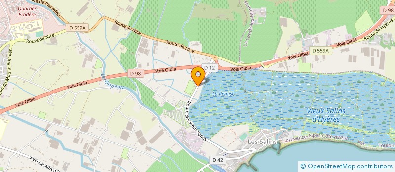 localisation de l'entreprise LES FRENES  HYERES