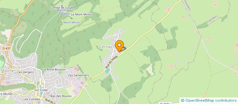 localisation de l'entreprise LES FRENES  CERNAY-L'EGLISE