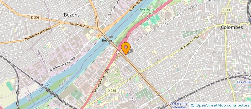 localisation de l'entreprise LES FRERES à COLOMBES