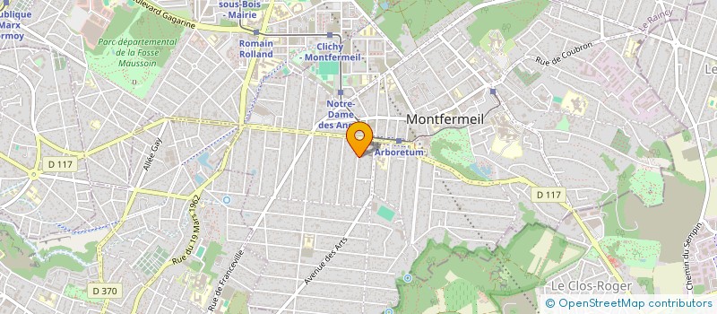 localisation de l'entreprise LES FRERES CORENOV à MONTFERMEIL