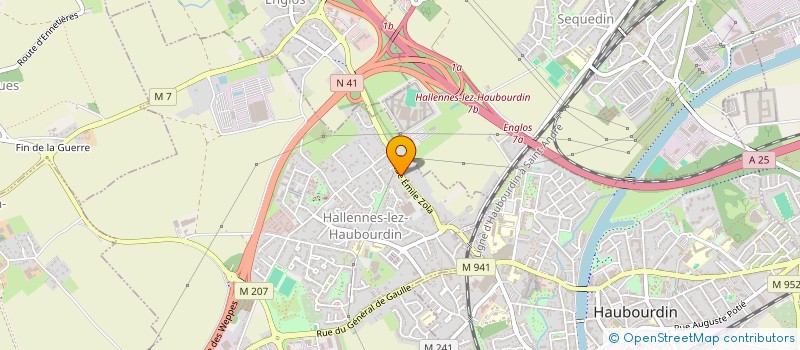 localisation de l'entreprise LES FRERES DESBIENS  HALLENNES-LEZ-HAUBOURDIN