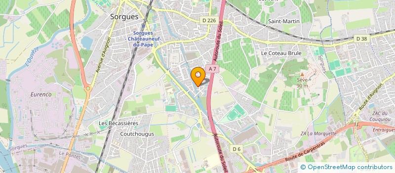 localisation de l'entreprise LES FRERES LUMIERE  SORGUES