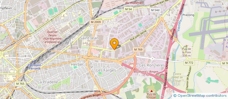 localisation de l'entreprise LES FRERES LUMIERES  CLERMONT-FERRAND