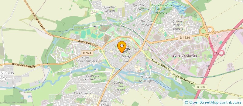 localisation de l'entreprise LES FRIANDINES  SENLIS