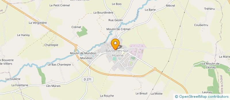 localisation de l'entreprise LES FRIANDISES DU PERCHE à BAZOCHES-SUR-HOENE