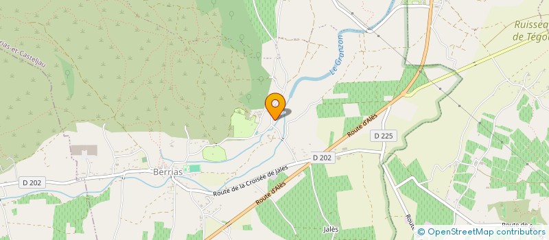 localisation de l'entreprise LES FRIGOULES à BERRIAS ET CASTELJAU