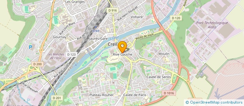 localisation de l'entreprise LES FRINGUES STORE FORMATIONS  CREIL