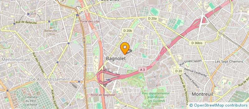 localisation de l'entreprise LES FRIZES PRODUCTION à BAGNOLET